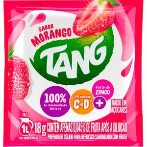 Refresco em Pó Tang Morango Envelope com 18g