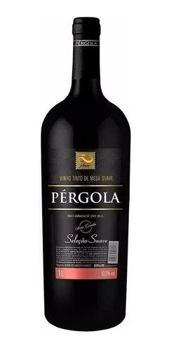 Vinho Brasileiro Tinto Suave Seleção Pérgola Serra Gaúcha Garrafa 1l