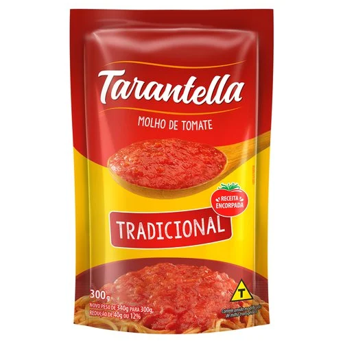 Molho de Tomate Tradicional Tarantella Sachê 300g