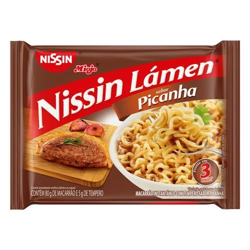 Macarrão Instantâneo Lámen Picanha Nissin Miojo Pacote 85g