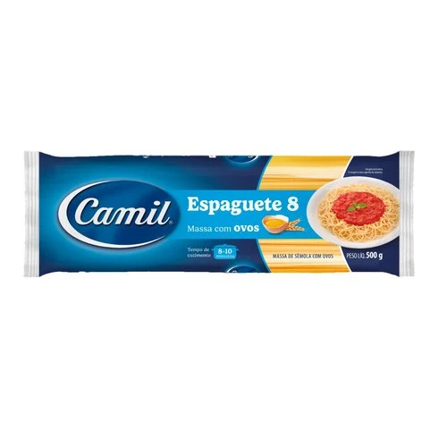 Macarrão Camil 500g C/Ovos Espaguete 8