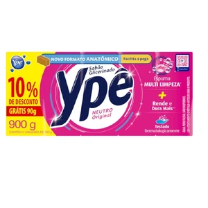 Sabão Em Barra Glicerinado Neutro Original Ypê 900G