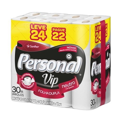 Papel Higiênico Folha Dupla Personal L24p22 30m